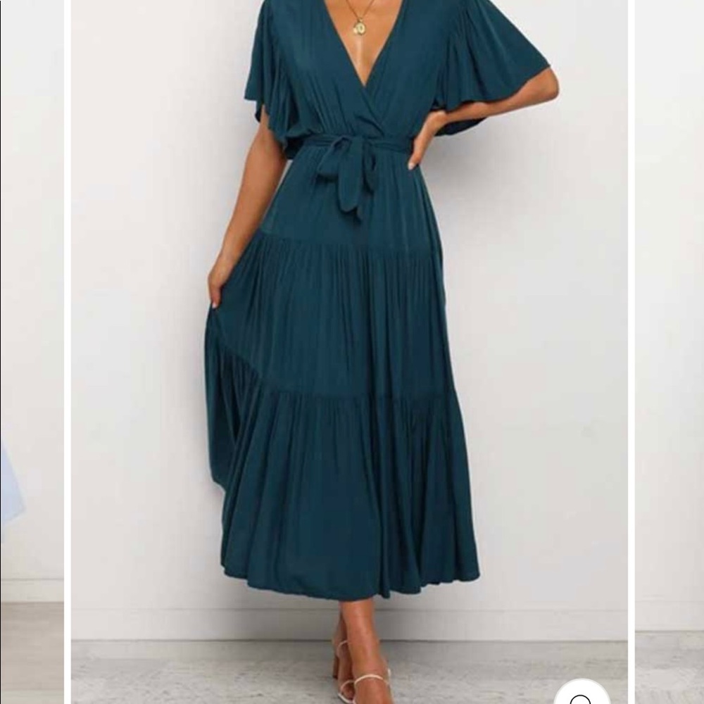 Teal Maxi Dress Small